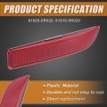 X Autohaux 1 Pair Rear Left Right Bumper Reflector Light Cover For Toyota Rav4 2009-2012 81920-0r020 81910-0r020 Red