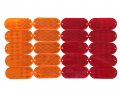 Maxxhaul 50016 20-pack Oval Reflectors 10 Red Amber Self Adhesive Or Drill Mount Dot 20 Pack 