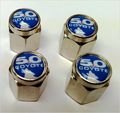 Ford Mustang Coyote 5 0 Shelby Gt Valve Stem Caps Chrome Blue 