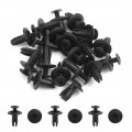 Uxcell Vehicle Car Black Plastic Rivets Fastener Door Screw Clips 20pcs For 6mm Hole