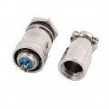 Uxcell Xs8jk-3p Ac 250v 3a 8mm Thread Metal Panel Male Female Aviation Connector Adapter