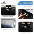 Oarencol White Punk Skull Car Windshield Sun Shade Mohawk Hair Black Vintage Foldable Uv Ray Visor Protector Sunshade To Keep