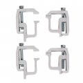 Truck Clamps For Mounting Caps Camper Shell Topper Canopy Heavy Duty Aluminum 4pcs-silver