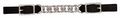 Weaver Single Flat Link Chain Curb Straps Color Black Leather Veg Tanned 