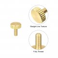 Uxcell Knurled Thumb Screws M3x8mm Flat Brass Bolts Grip Knobs Fasteners For Pc Electronic Mechanical 2pcs