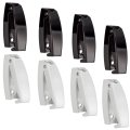 Recpro Rounded Rv Baggage Door Catch Set Black And White 8 Pack 