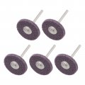 5 Pcs Nylon Fiber Mounted Point Grinding Head 800 Grits 30mm Dia Flat Polishing Wheels For Finish Polish Grinder Rotary Tool 
