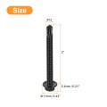 Uxcell 12 X 2 Hex Washer Head Self Drilling Screws 100pcs 410 Stainless Steel Sheet Metal Tapping For Wood Black
