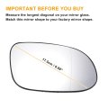 Car Rearview Right Passenger Side Mirror Glass Replacement W Backing Plate Aspherical Heated White For Mercedes A Class W168