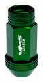 Vms Racing 12x1 5 20pc Piece Green Anodized 44mm Long Open End Lightweight Aluminum Lug Nuts Compatible With Chevy Chevrolet