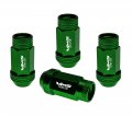 Vms Racing 12x1 5 20pc Piece Green Anodized 44mm Long Open End Lightweight Aluminum Lug Nuts Compatible With Chevy Chevrolet