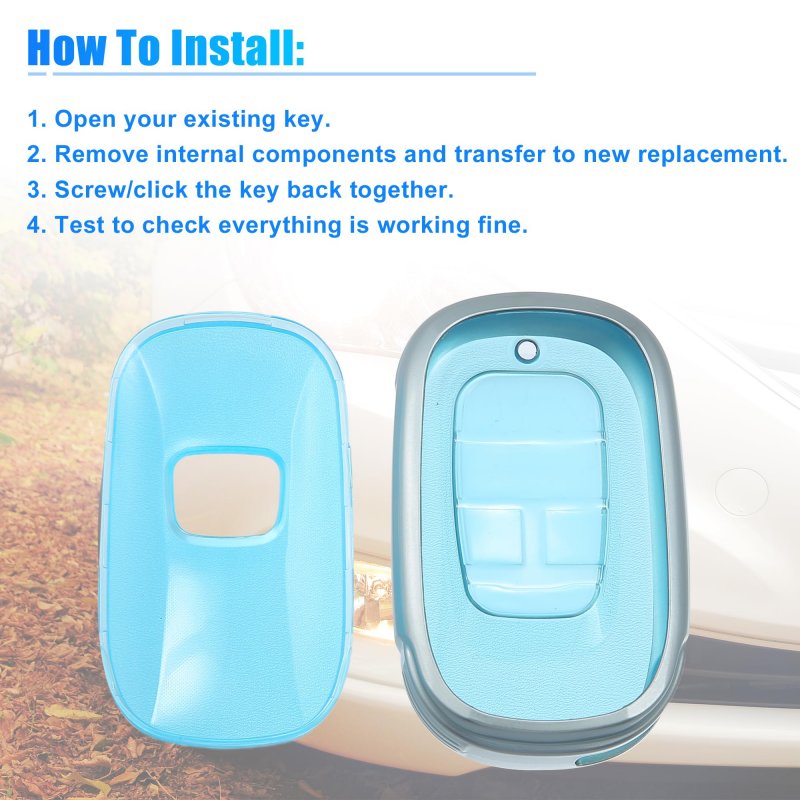 Acropix Tpu 360 Degree Smart Key Fob Case Keyless Entry Remote Shell Protector Cover Fit For Honda Civic Pack Of 1 Gray Clear