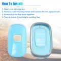 Acropix Tpu 360 Degree Smart Key Fob Case Keyless Entry Remote Shell Protector Cover Fit For Honda Civic Pack Of 1 Gray Clear
