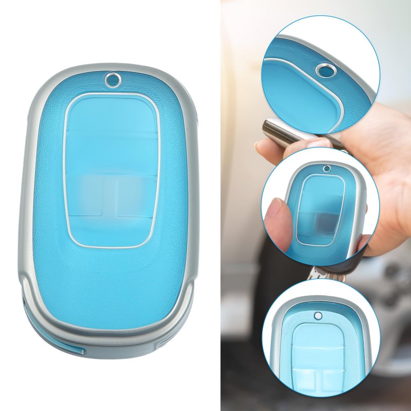 Acropix Tpu 360 Degree Smart Key Fob Case Keyless Entry Remote Shell Protector Cover Fit For Honda Civic Pack Of 1 Gray Clear