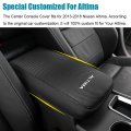 Lexley Armrest Box Cover Center Console Pad Waterproof Anti-scratch Leather Protector Covers For Nissan Altima 2013-2018-carbon