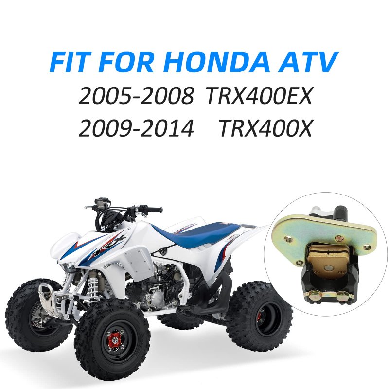 Rear Brake Caliper With Pads For Honda Sportrax Trx400 Ex 2005 To 2008 And X 2009 2012 2014 Without Parking 43250 Hn1 A41