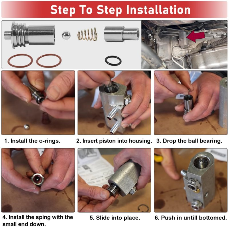 Stl010 Cooler Flow Bypass Valve Kit For Gm 6l80 6l90 2014 Up And 8l90 8l80 8l90e 10l90 2016 Cadillac Chevy Gmc Transmission
