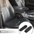 X Autohaux Pair Car Front Seat Armrest Cover Replacement Microfiber Leather Black For Chevy Tahoe Suburban 2000-2006