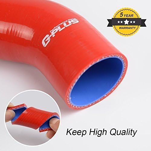 Silicone Coolant Hose Kit Clamps Upper Lower Compatibility For Ford F250 F350 F450 F550 Super Duty 2pcs 2001-2004 Red