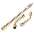1 Set Tire Valve Extension 4 72 Inflator Adaptor With 2pcs Brass 135 Degree Stem 