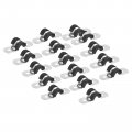 Uxcell 30pcs 6mm 1 4 Cable Clamp Rubber Pipe Strap Cushioned 304 Stainless Steel Hose U Shape Metal Tube Holder For Wire