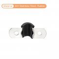 Uxcell 30pcs 6mm 1 4 Cable Clamp Rubber Pipe Strap Cushioned 304 Stainless Steel Hose U Shape Metal Tube Holder For Wire