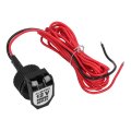 12v Black Cigarette Lighter Socket Adapter With Spring Cover For Vehicles Mobile Phone Camera Motorcycles Boats
