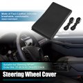 Uxcell Vehicle Hand Sewn Steering Wheel Cover Stitch With Needle And Thread Universal Fit 14 6-15 2 Inch 37-38 5cm Diameter