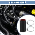 X Autohaux 1 Set 42mm 65 Id 100mm 3 94 Length 0 Degree Black Red Car Silicone Hose With Clamps Coolant Universal