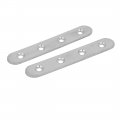 Uxcell 100mmx17mmx2mm Stainless Steel Straight Flat Fixing Mending Plates Brackets 30pcs