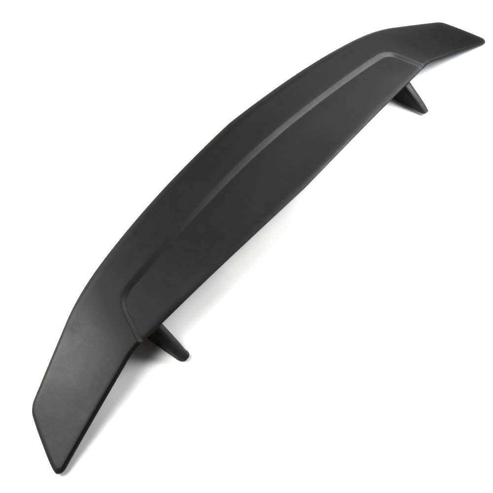 Universal 52 In R Style Rear Trunk Spoiler Wing With 3rd Brake Light Matte Black Abs Aerodynamic Racing For Sedans Adjustable
