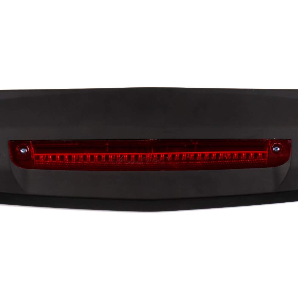 Universal 52 In R Style Rear Trunk Spoiler Wing With 3rd Brake Light Matte Black Abs Aerodynamic Racing For Sedans Adjustable
