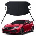 Econour Snow Cover For Honda Civic Cars Designed With S-hook Elastic Strap Windshield Ice And Enhanced 600d Oxford Fabric Frost 