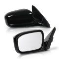 Side Door Mirrors For Honda Accord 2003-2007 Power Mirror Non-heated 3-pin Manual Folding Gloss Driver And Passenger Black 