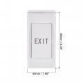 Uxcell Push To Exit Button Release Switch Door Access Control System Pc Panel 86mm X 43mm Dc 12v 3a White 2 Pcs