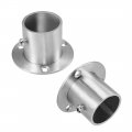 Uxcell Wardrobe Pipe Bracket 32mm Dia Wall Mount Hanging Rail Rod Support Socket 2pcs