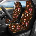Snilety Mushroom Pattern Cars Front Bucket Protector Softy Rear Split Bench Saddle Blanket Washable Seat Universal Fit Sedans