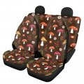 Snilety Mushroom Pattern Cars Front Bucket Protector Softy Rear Split Bench Saddle Blanket Washable Seat Universal Fit Sedans 