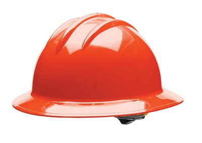 Bullarda Hi-viz Orange Class E Or G Type I Classic C33 Hdpe Hat Style Hard With 6-point Ratchet Suspension Chin Strap