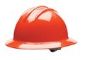 Bullarda Hi-viz Orange Class E Or G Type I Classic C33 Hdpe Hat Style Hard With 6-point Ratchet Suspension Chin Strap 