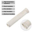 8 Pcs High Heat Shield Engine Spark Plug Wire Boots Protector Sleeve Cover With 16 Stainless Steel Cable Ties Set For Car White