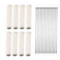 8 Pcs High Heat Shield Engine Spark Plug Wire Boots Protector Sleeve Cover With 16 Stainless Steel Cable Ties Set For Car White 