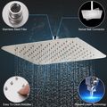 Sr Sun Rise 12 Inch Rain Shower Head Brushed 304 Stainless Steel High Pressure Rainfall Showerhead Ultra Thin Water Saving 