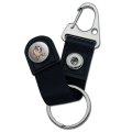 Graphics More Looney Tunes Taz Half Skeleton Keychain With Leather Fabric Belt Clip-on Carabiner