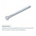Uxcell Hex Lag Screws M8 X 120mm Carbon Steel Zinc Plated Half Thread Self-tapping Bolts For Wood Screw 15pcs