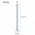 Uxcell Hex Lag Screws M8 X 120mm Carbon Steel Zinc Plated Half Thread Self-tapping Bolts For Wood Screw 15pcs