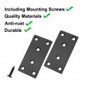Uxcell Straight Bracket Stainless Steel 80x40mm Flat Brace Corner Fastener Connector With Screws For Mending Plate Board Window