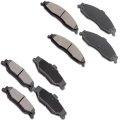 Brake Pad Set 8pcs Front Ceramic Rear Semi Metal D749 D750 For Chevrolet Camaro And Pontiac Firebird 1998 2002 