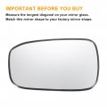 X Autohaux Car Rearview Left Driver Side Mirror Glass Replacement W Backing Plate Non-heated White For Honda Accord 2003-2007