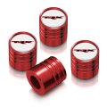Ram 1500 Trx In White On Red Cylinder-style Premium Aluminum Tire Valve Stem Caps 
